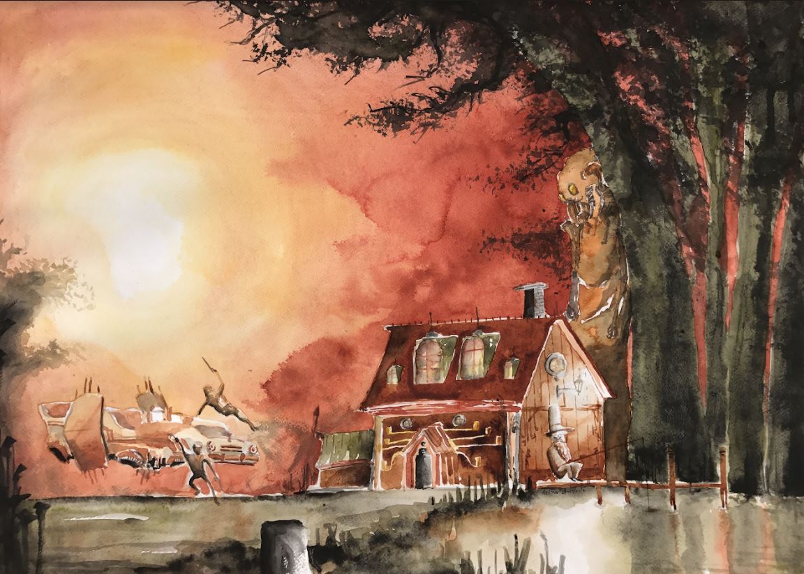 Bronsjtten, 50 x 70 cm
